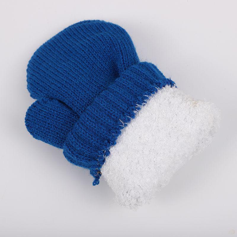Dicke Strickhandschuhe aus Plüsch für Damen für Herbst und Winter – warme, süße, doppellagige Handschuhe