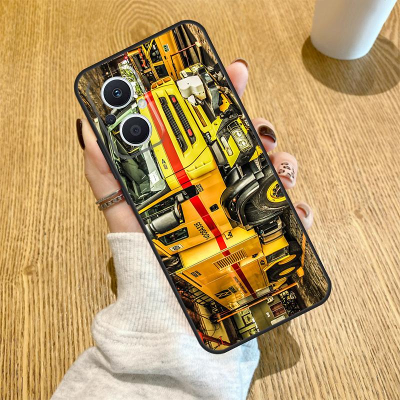 Fire Truck Funda For OPPO Reno 12F 11F 13F 14F 8T 8 Lite 10 11 12 13 14 OPPO Find X8 X6 X5 X9 Pro Case