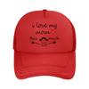 I Love My Mom This Much Heart Girl Mesh Baseball Cap Casual Hat Outdoor  For Womens Unisex FeUnisex