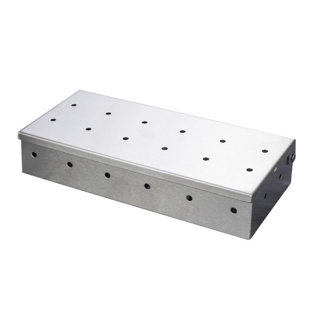 Thickened BBQ Smoker Box Won t Warp Grill Roast Charcoal Box Meat Smoker Box  Charcoal Grill