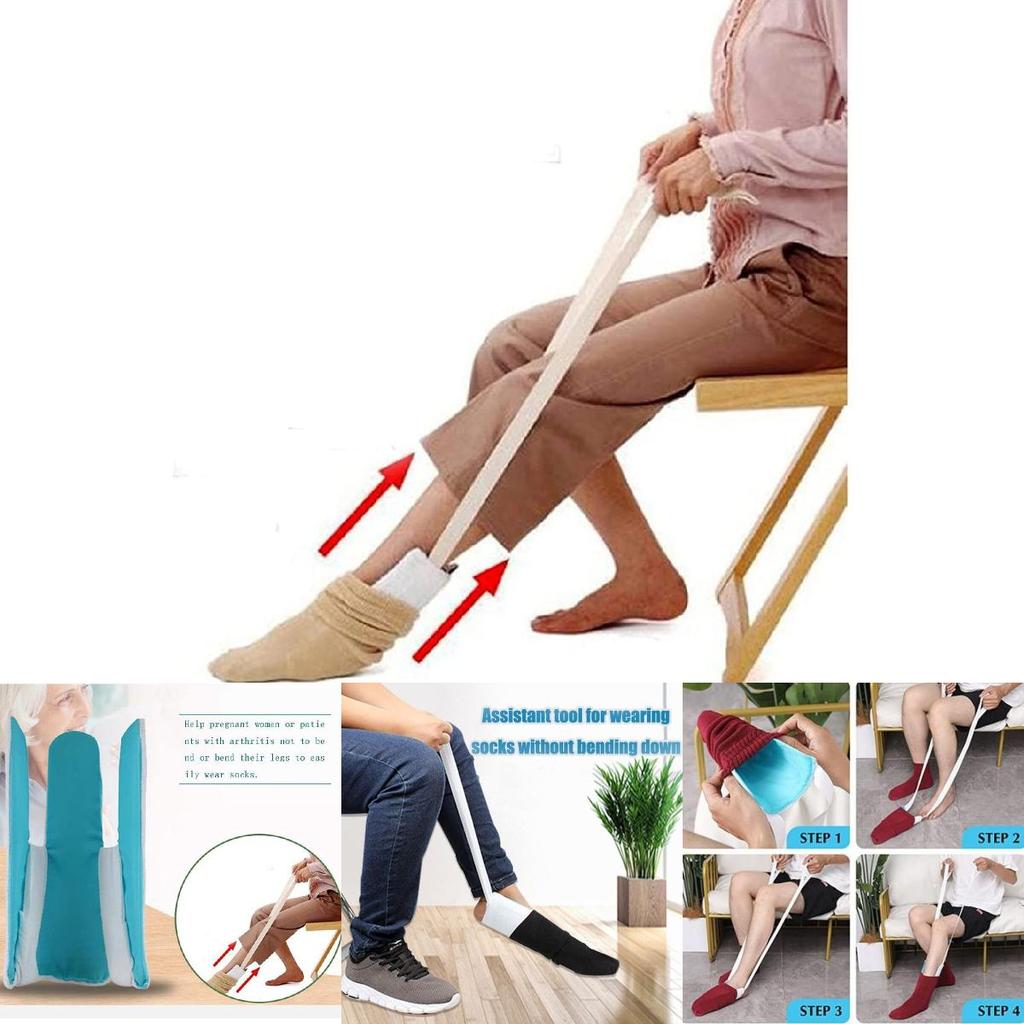 Elderly Pregnant Women No Bending Over Sock Aid Tool Easy Pull-on Sock Helper Lazy Sock Assister