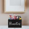 Rustic Wooden Remote Control Storage Box Multi Compartment TV Remote Holder for Living Room Bedroom Office Tabletop Media