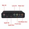 USB Sound Card 6 Channel 48kHz Sampling Rate Analog Play Recording External Sound Card for PC Laptop Computer