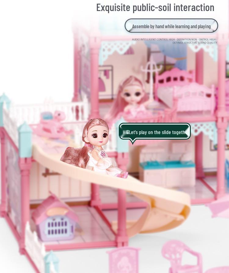 Children's Dreamy Princess Castle DIY Playhouse Building Set Gift Box