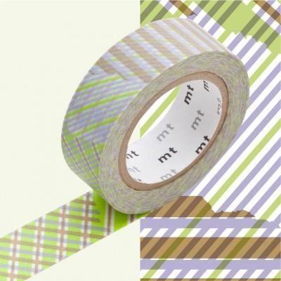 Masking Tape - ORIGINAL - Rayé multicolore 2 - 15 mm - Papier washi - Repositionnable