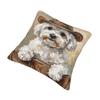 Cute Bichon Frise Pillow Case  Design Pillow Cover Novelty Cushion Cover For Office Car Home Decor