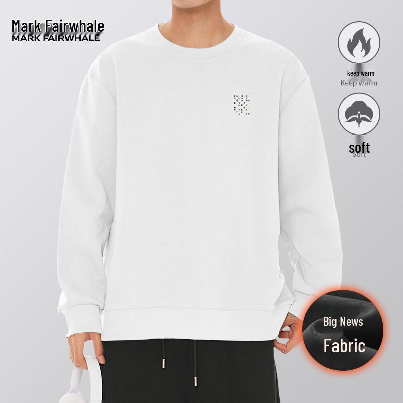 Mark Fairwhale Men's 300G Letter Print Round Neck Sweatshirt