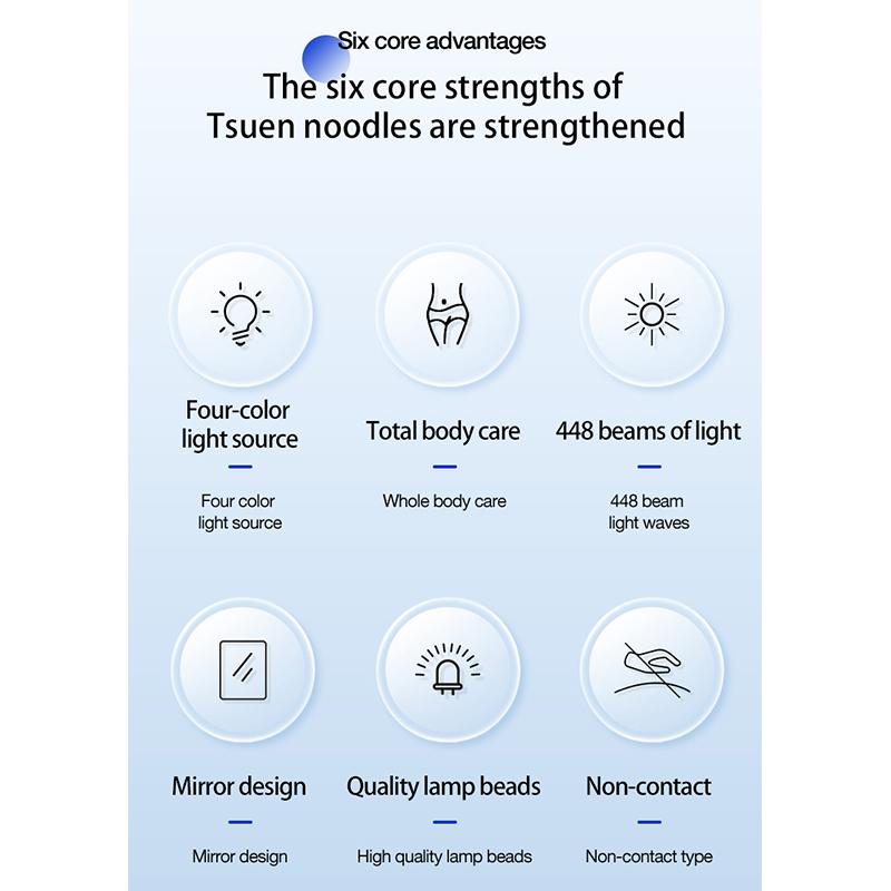 Multifunksjonell Lysrekke Skjønnhetsinstrument Husholdnings Ansiktsbleking Foton Hudskjønnhetsinstrument Sminkespeil