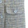COURREGES Tweed Coat 40 Blue Women Used
