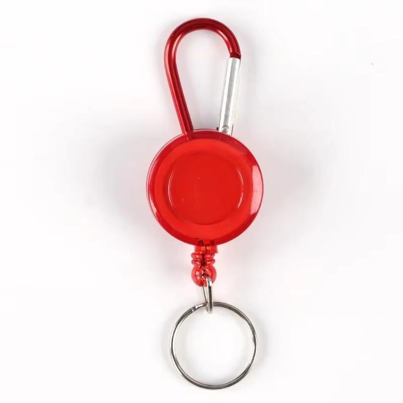 

Hanging Buckle For Outdoor Mountaineering Retractable Circular Plastic Chest Badge Work Badge With Easy Pull Buckle червоний