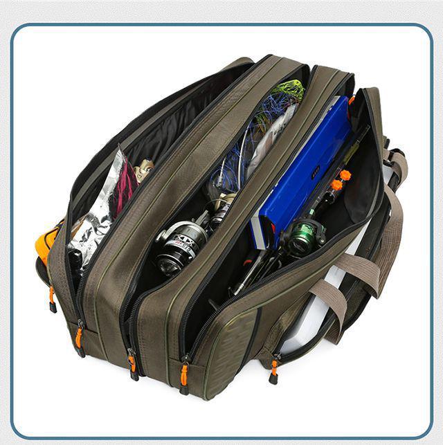Waterproof Lightweight Fishing Rod Bag - Large Capacity & Portable Canvas, Multifunctional Good-Looking Sea Rod Bag.
