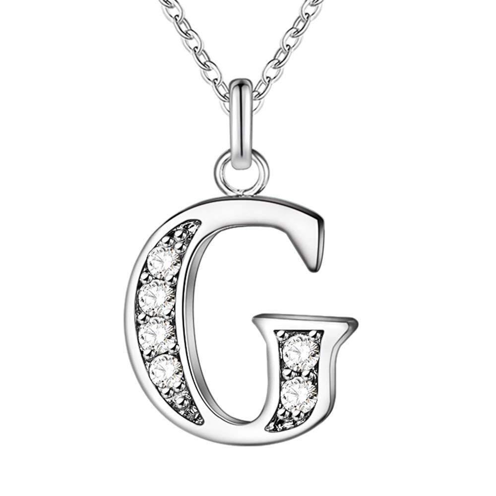 Hip-Hop Diamond Initial Necklace - Stylish 26-Letter Pendant for Men and Women