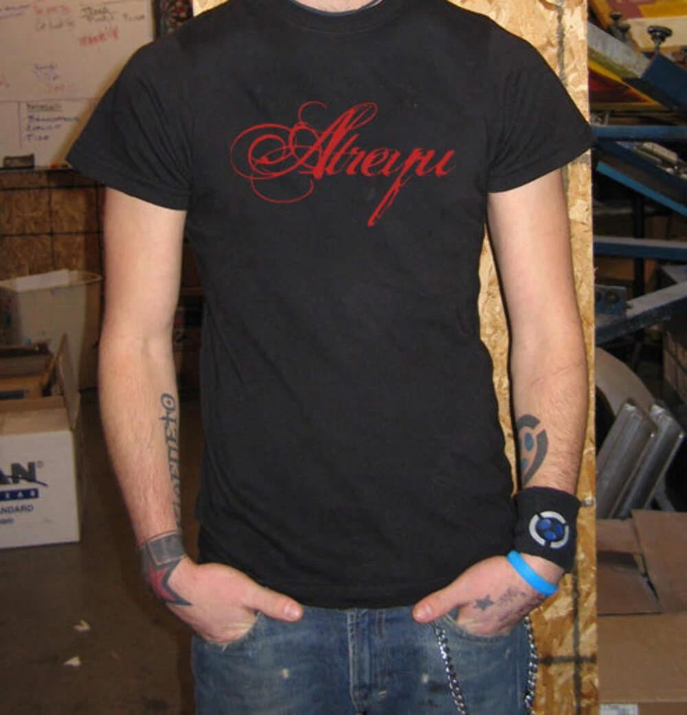 Atreyu Cursive Logo Metalcore Hardcore Rock Band T-Shirt 4XL
