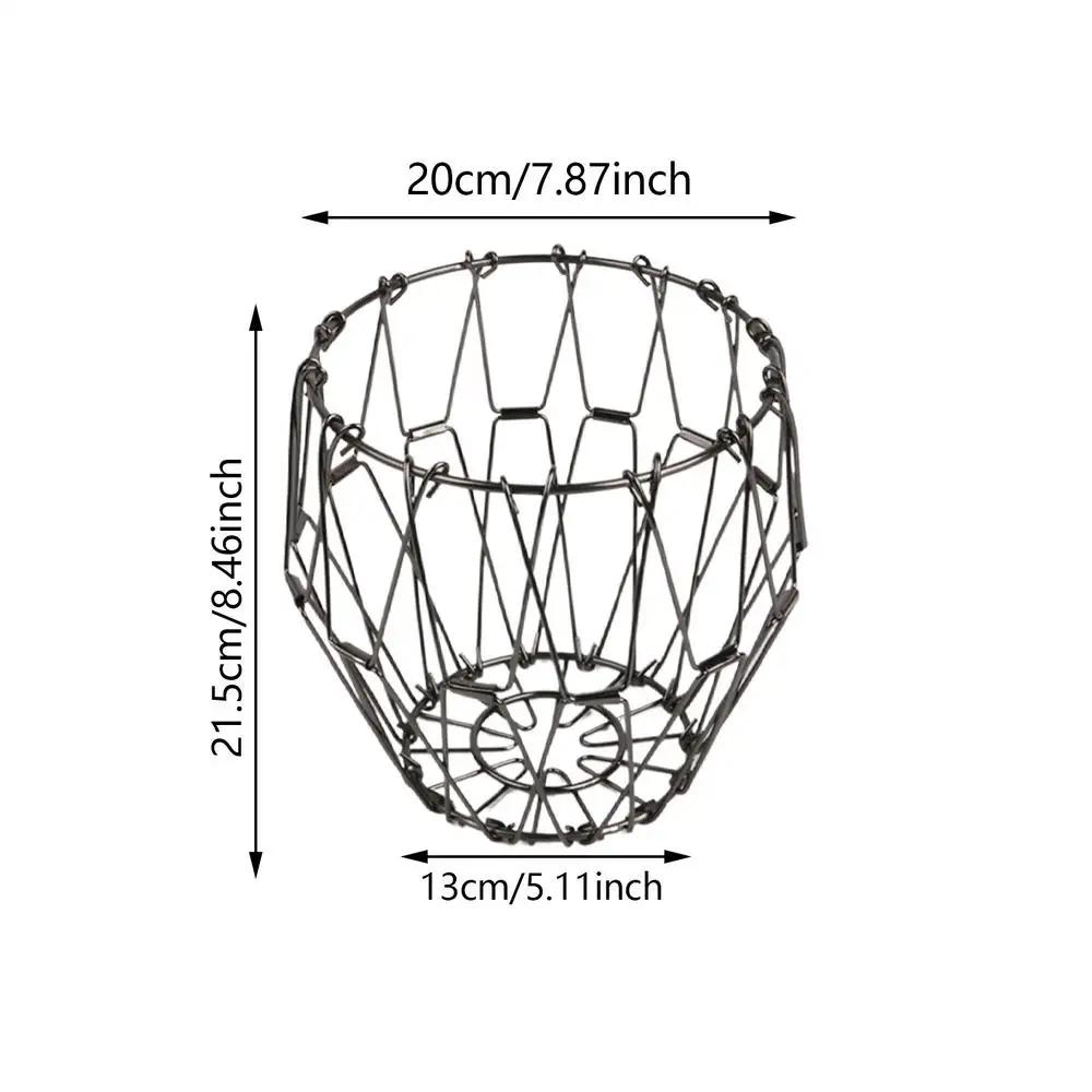 Fruit Basket Transformable Foldable Metal Veggie Basket Multi-functional Large Capacity Creative Fruit Basket for Interior