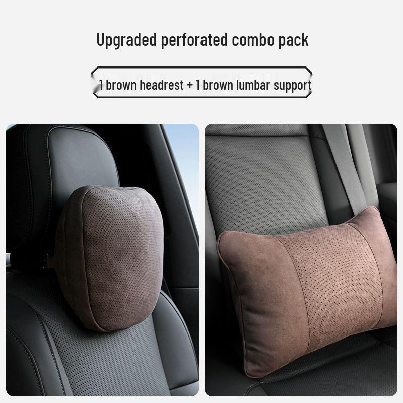 Nick Car Headrest Lumbar & Neck Support Pillow for Maybach S-Class, Mercedes, Tesla & AITO