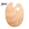 Professional Grade Painting Artist with Paint Square Palette Tray Wooden Oval Shaped Large Palette Thumb Hole for Acrylic Watercolor