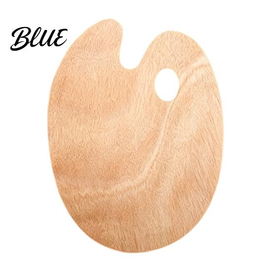 Professional Grade Painting Artist with Paint Square Palette Tray Wooden Oval Shaped Large Palette Thumb Hole for Acrylic Watercolor