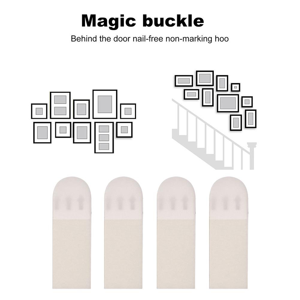 12 Pairs Photo Frame Stickers Damage Free Removable Wall Fastener Various Sized Adhesive Picture Hanging Strips for Home Decor