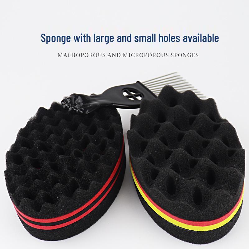 Black Hot Hair Sponge Comb Set for Styling and Care