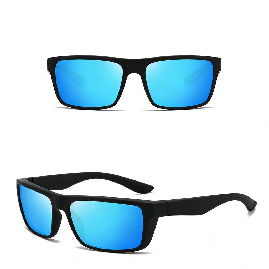 Polarized Sunglasses Black Square Frame Uv Protection Sun Glasses For Driving Fishing Outdoor Eyewear Sports Sunshade Glasses