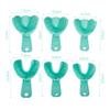 6 Bucăți Tavă pentru Implante Dentare Verde Tavă Mucegai Parțială Detașabilă pentru Întregul Gura Ușor de Pliat Baffle Plastic S/M/L
