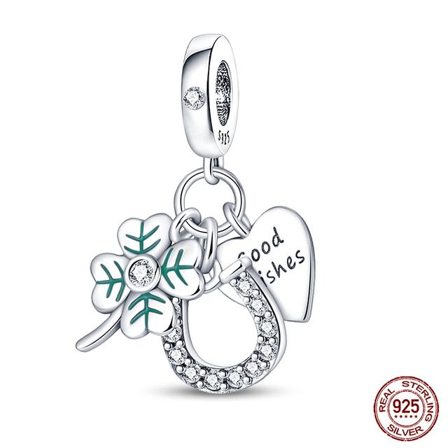 2023 mode Frühling Glück Vier Kleeblatt Serie 925 Sterling Silber Charms Perlen Fit Fasion 925 Armband DIY Schmuck