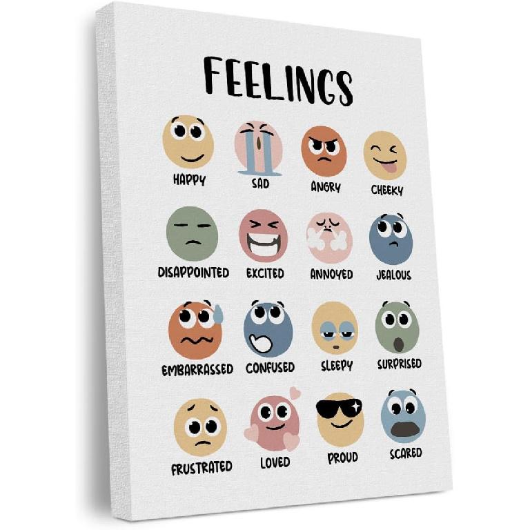 Pirational Positive Affirmations Canvas Wall Art Framed Art Motivational Therapy Office Decor Growth Mindset Wall Decor Modern Artwork Living Room