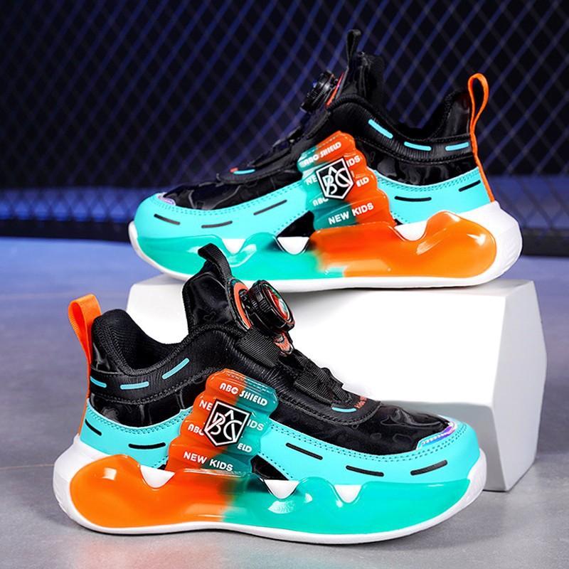 Boys Sports Shoes Cotton Shoes Medium and Older Children 2025 Children Boys Winter Rotating Dad Shoes Velvet Buckle New Two Cotton