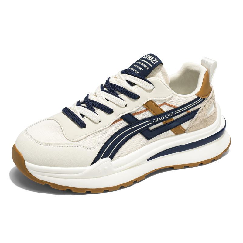 Herrenschuhe neu vielseitig lässig Laufschuhe weichsohlig Sport Herren dicksohlig höhenvergrößernd kleine weiße Papa Trendschuhe atmungsaktives Canvas