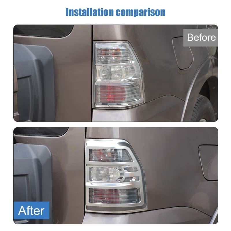 Car Taillight Lampshade Decoration Cover Lamp Protective Decoration Stickers For Mitsubishi PAJERO 2007-2021 Car Exterior Accessories