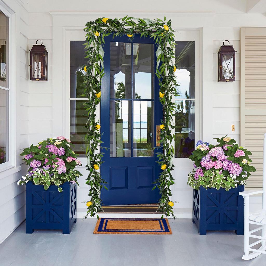 Artificial Lemon Garland Decorative Lifelike Greenery Lemon Vine Garland for Home Wedding Decoration