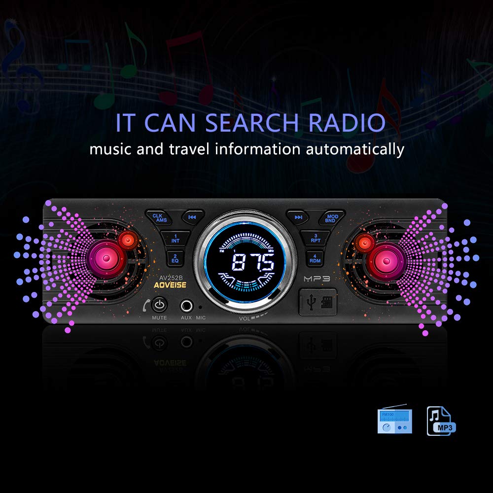 BOOMBOOST AV252 Radio Auto MP3 Acustic Card SD Audio Auto cu Bugle Încorporat Bluetooth Host Difuzor