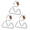 3 Pcs Outdoor Stainless Steel Hook Triangular Hanger Safety Clip Anti Slide Multifunctional for Camping Hiking L