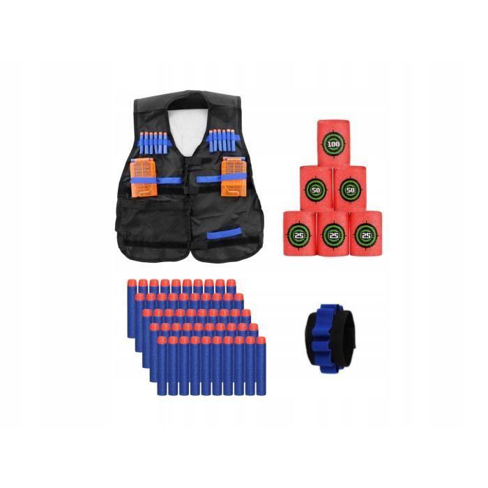 Accessori Nerf - Nerf - Tactique Gilet - 50 Munizioni - 6 Cibles - Porte-Flèche