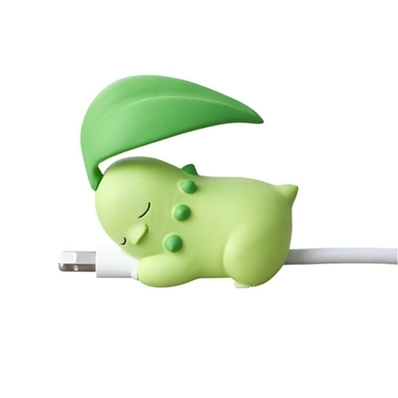 Round Usb Pikachu Data Cable Protector Accessory Cartoon Eevee Snorlax  Decor