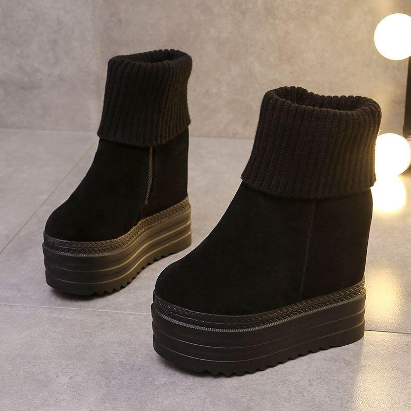 

Модная короткая обувь для женщин Очень высокие каблуки Эластичная обувь Лунообразный каблук Ботильоны-носки на танкетке Женские ботильоны Осенняя мода 2024 39