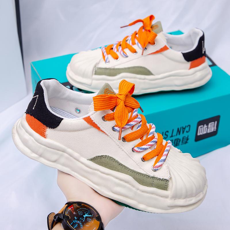 Canvas Shoes Men'S Trendy Shoes Shell Head Korean Version Fashion Breathable Shoes Personalized Trend Student Board Shoes Men'S Shoes