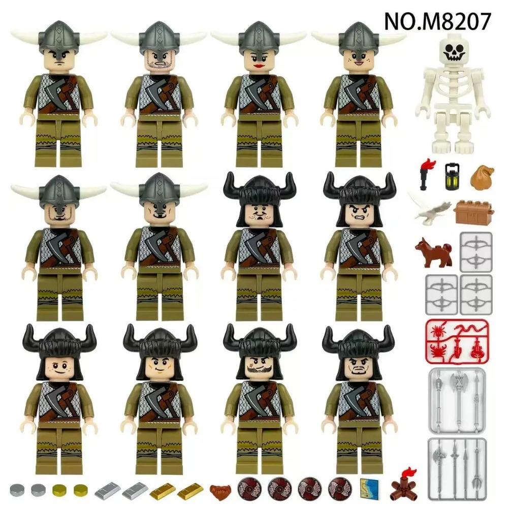 12 pezzi Cavalieri romani antichi medievali, blocchi da costruzione, figure, giocattoli, mini figure, bambole umanoidi, giocattoli, regali di compleanno.