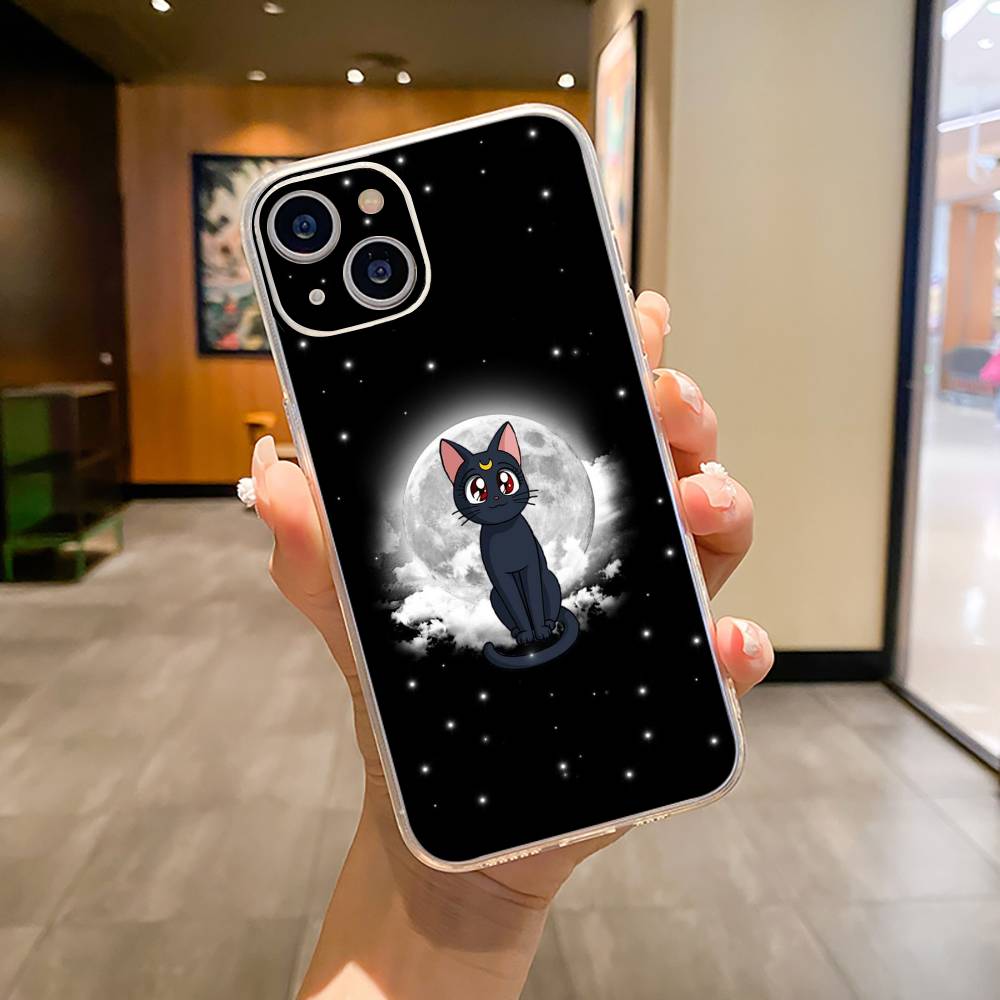 S-Sailor- Moon Phone Case For iPhone17,16,15,14,13,12,11 ,Pro Max,16/15/14 Plus Transparent Cover