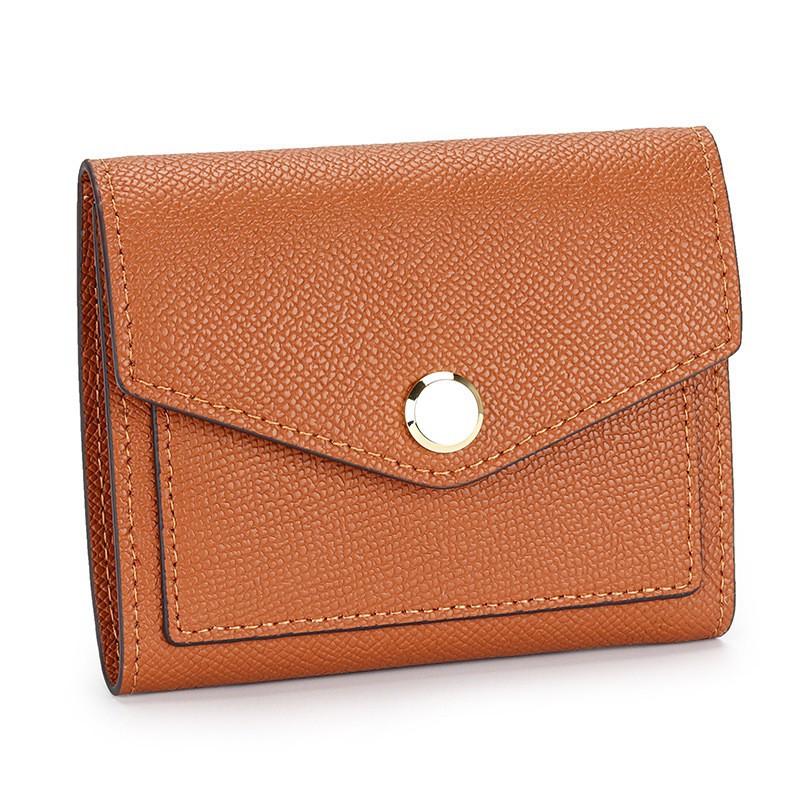 Wallet Women's Genuine Leather Short Three-fold Change Purse Fashionable Contrasting Color Multi-card Full-leather Bag