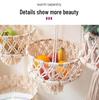 Bohemian Hand-Woven Cotton Rope Hanging Basket with Bamboo Ring