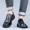 Fashion Italian Casual Leather Tooling Shoes British Flats Classic Men Outdoor Walking Oxford Shoes 2025New Trendy All-match Board Shoes