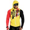 Men's Raglan Hooded Long Sleeve Jacket, Lightweight Casual Soccer Print Coat - Outdoor Sports, Travel, Daily Wear, Versatile Breathable Soft Jacket