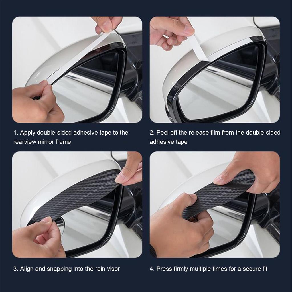 Blind Spot Mirror Rain Eyebrow Accessory Non-Slip Round 2-in-1 Blind Spot Mirror For Outdoors Commuting Camping Driving Trailer