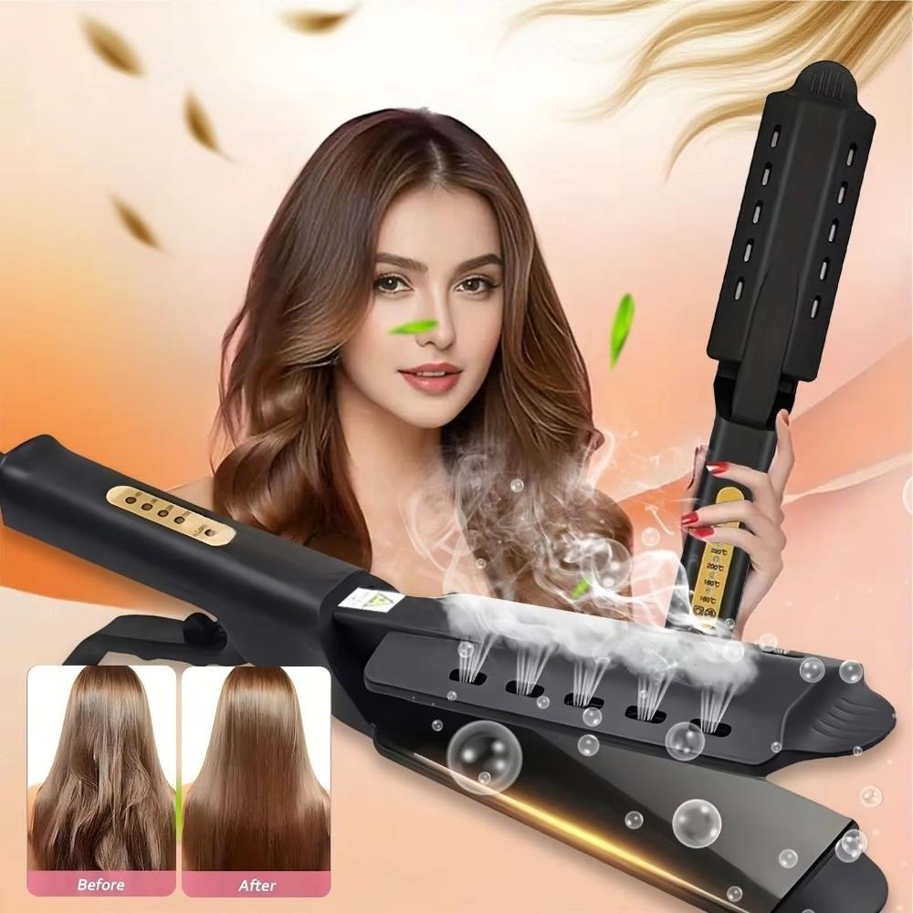 2 in 1 Flat Iron Wide Plate Straightening Iron Hair Styling Tools Professional Straightener  Travel