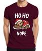 Ho Ho Nope Sloth Santa Hat Sleeping Funny Gift Unisexs Tshirt