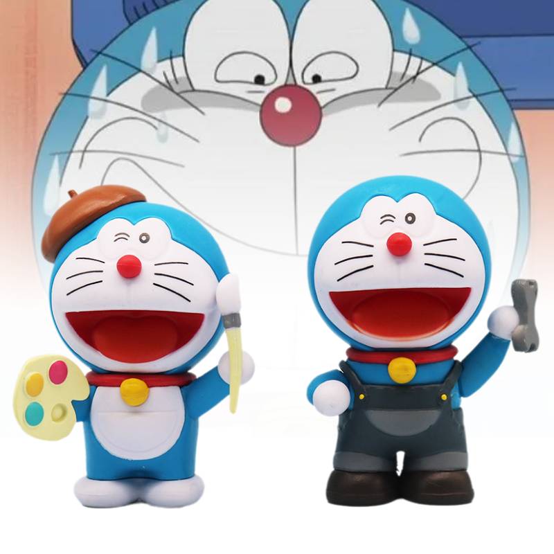 Toy Doraemon 6pcs  Police Football Players Workers Scientists Painter Astronaut