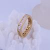 Simple Hollow Roman Numerals Row Diamond Ring Niche Titanium Steel Ring Women's Non-fading Index Finger Ring