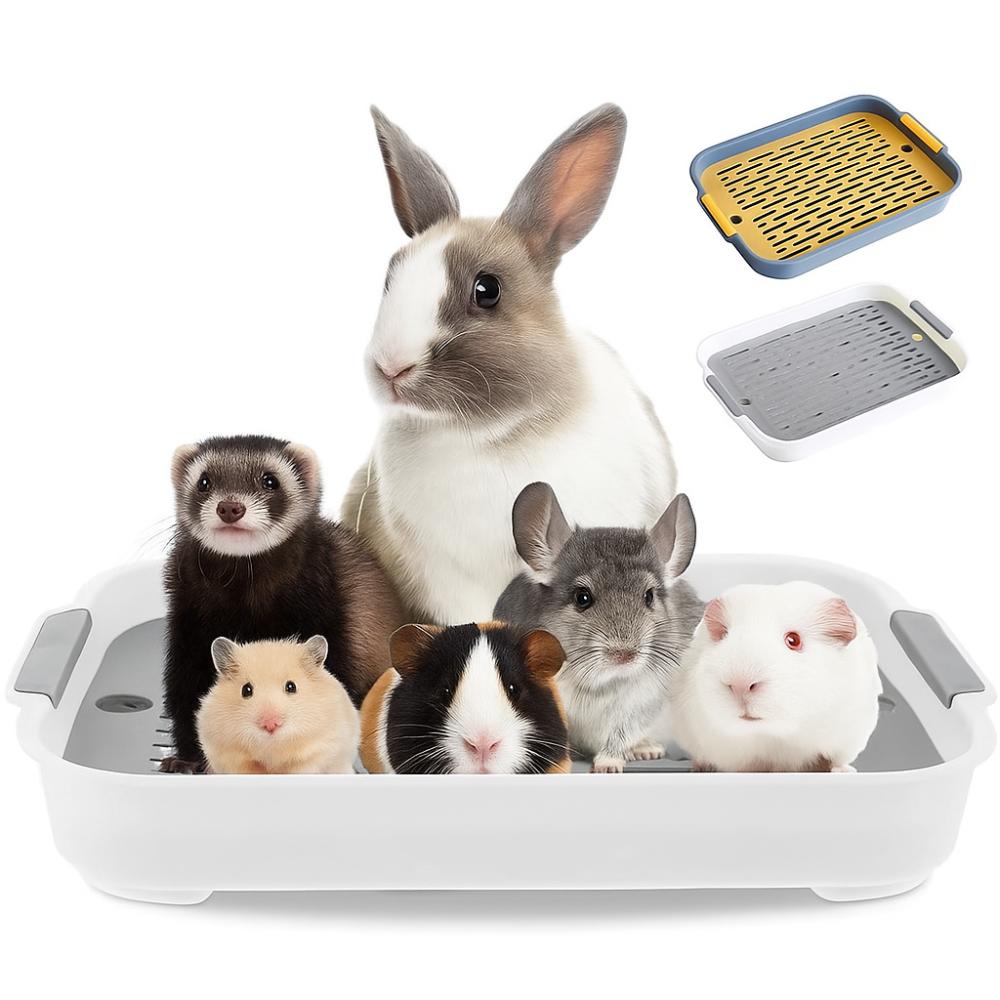 Plastic Tea Tray Plate Rectangle Small Pet Toilet Tray Simple Drain Tray  Food Dishs