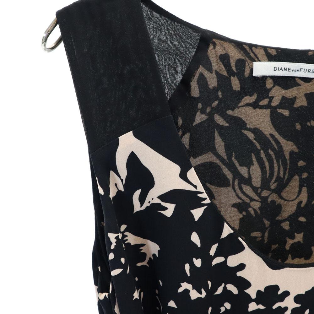 Diane von Furstenberg Silk Blend No Sleeve One Piece Beige Women Used